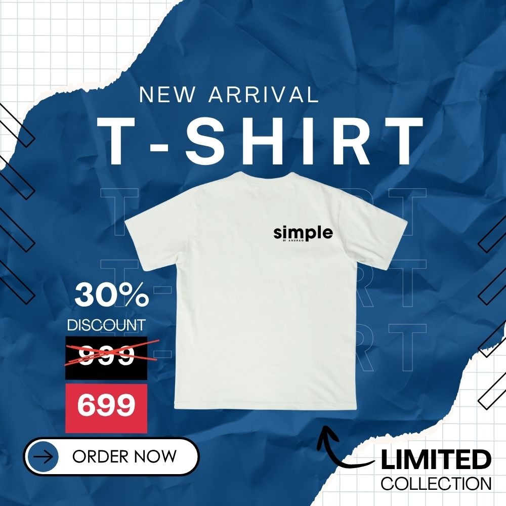 Simple By Anurag White T-Shirt - Image 5